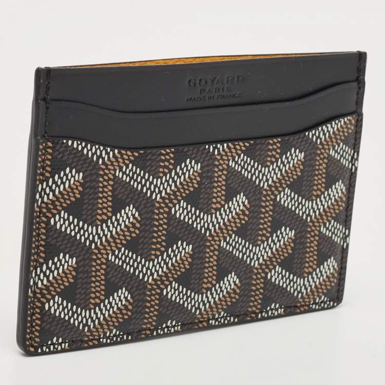 مملوكة مسبقًا Goyard Black Goyardine Coated Canvas and Leather Saint Sulpice Card Holder