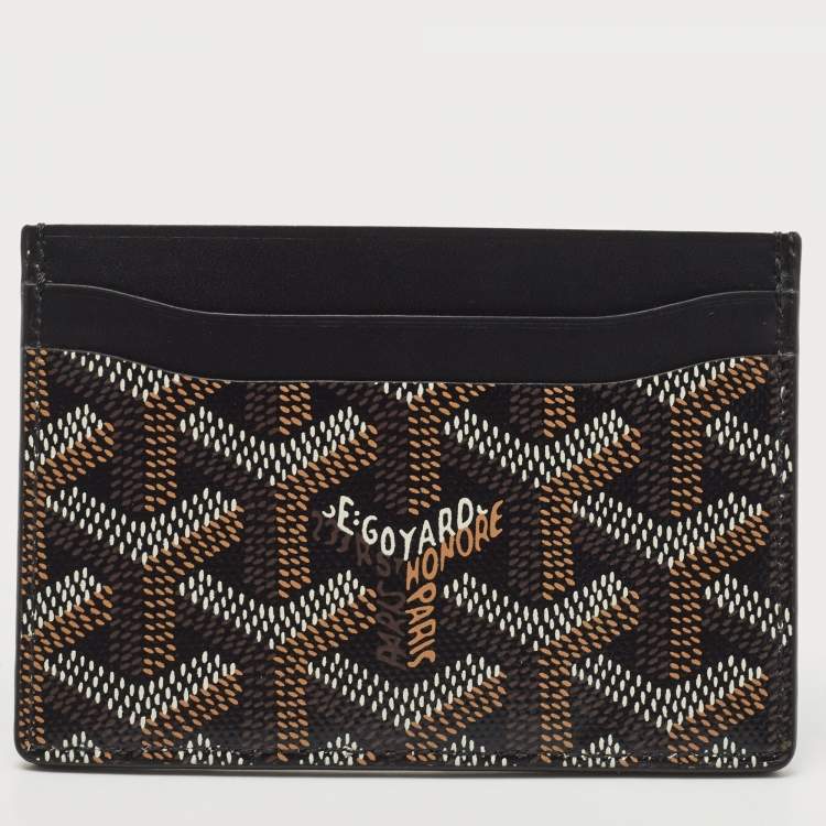 مملوكة مسبقًا Goyard Black Goyardine Coated Canvas and Leather Saint Sulpice Card Holder