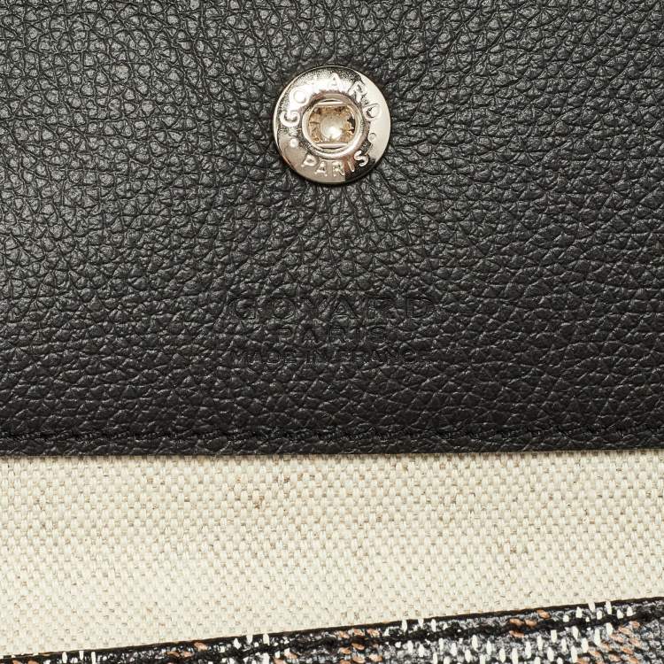 Pre Owned Goyard Black Goyardine Coated Canvas and Leather Saint Louis PM Tote