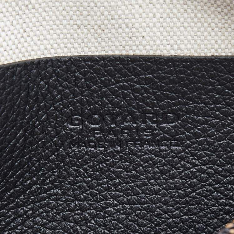Pre Owned Goyard Black Goyardine Coated Canvas Plumet Crossbody Bag