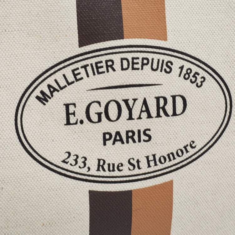 Pre Owned Goyard Cream Canvas Necessaire Organizer Pouch