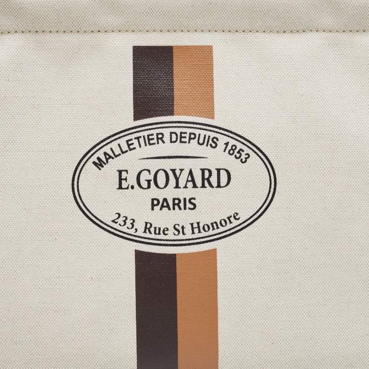 Pre Owned Goyard Cream Canvas Necessaire Organizer Pouch