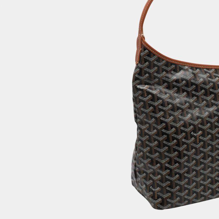 Pre Owned Goyard Boheme Hobo Black and Tan