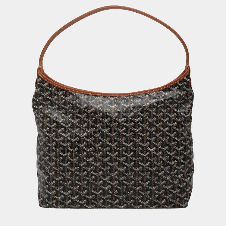 Pre Owned Goyard Boheme Hobo Black and Tan