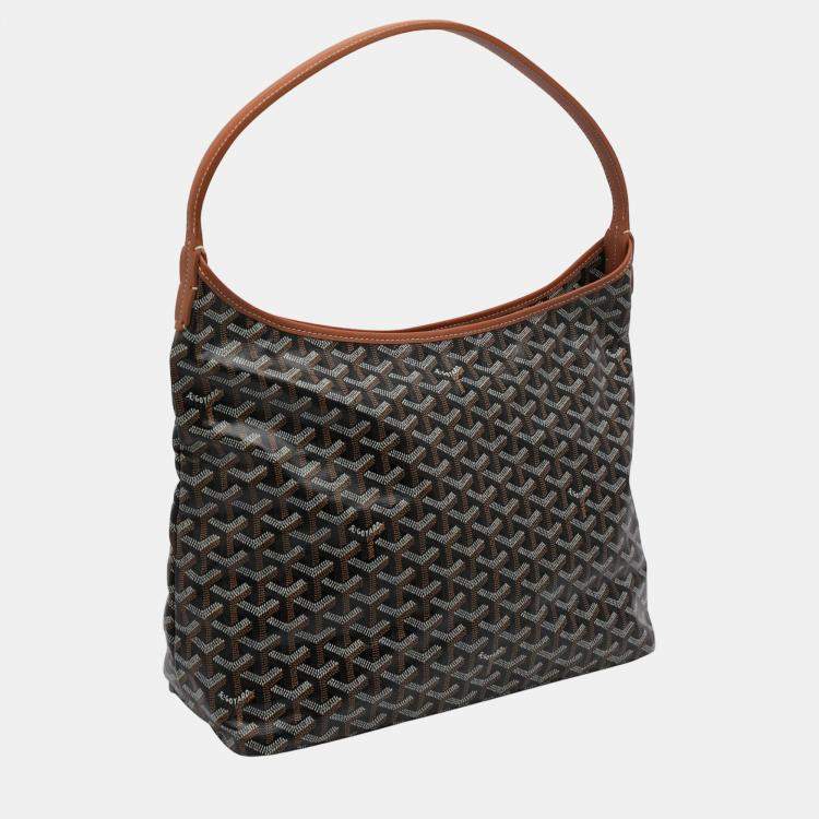 Pre Owned Goyard Boheme Hobo Black and Tan