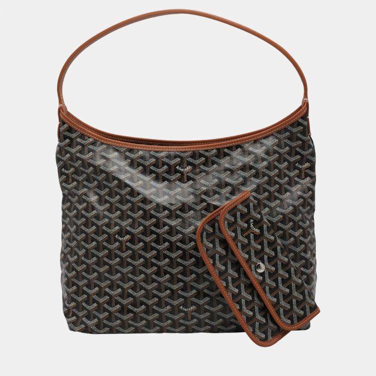 Pre Owned Goyard Boheme Hobo Black and Tan