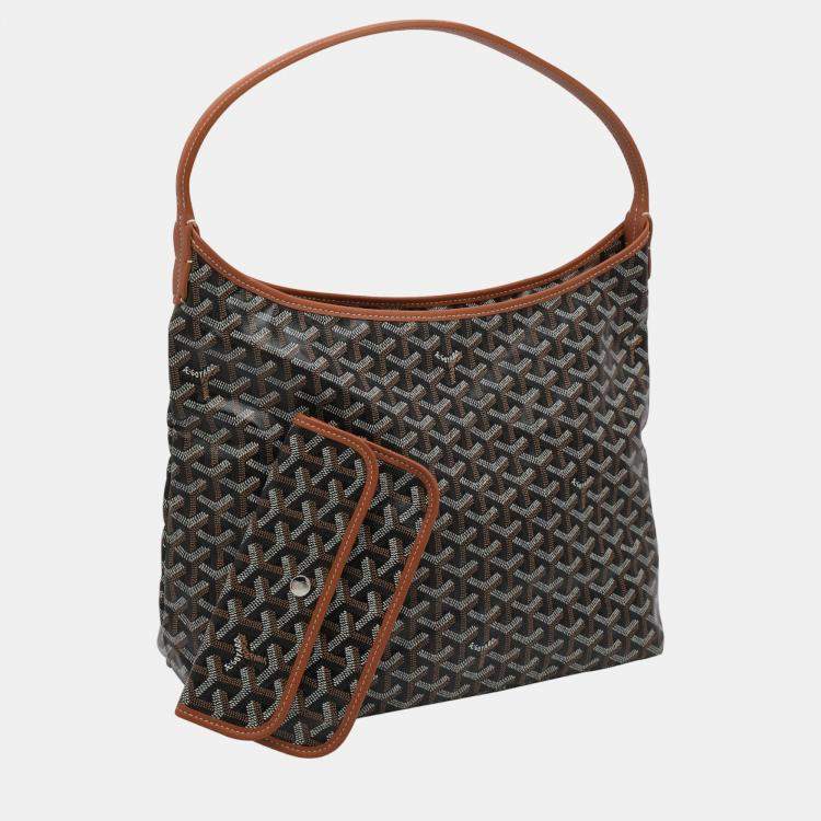 Pre Owned Goyard Boheme Hobo Black and Tan