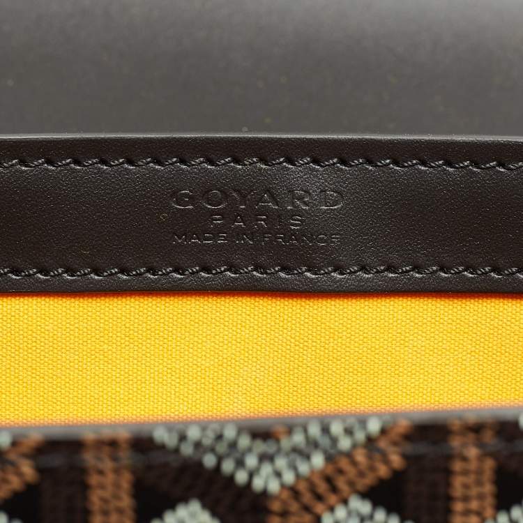 Pre Owned Goyard Black Coated Canvas and Leather PM Saigon Top Handle Bag