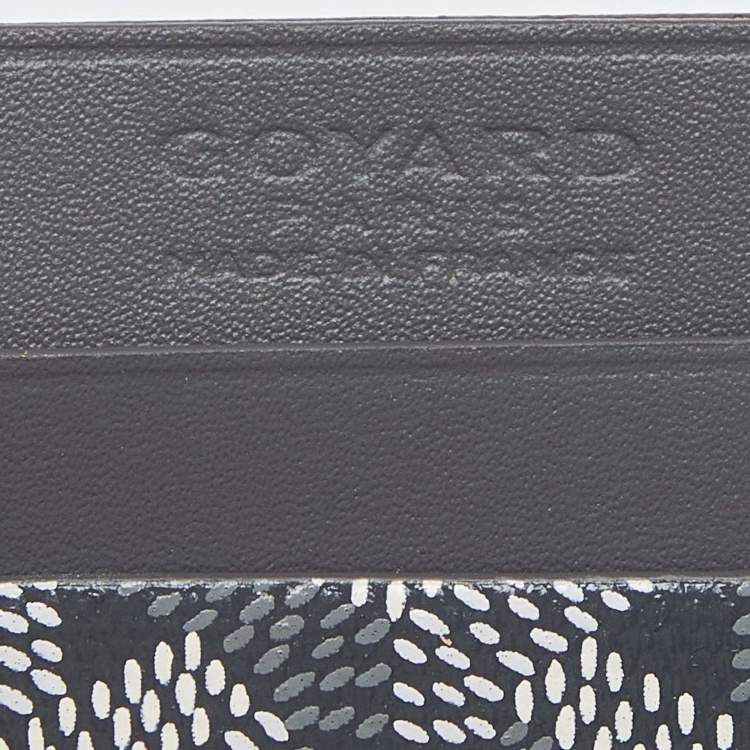 Pre Owned Goyard Grey Goyardine Coated Canvas and Leather Saint Sulpice Card Holder