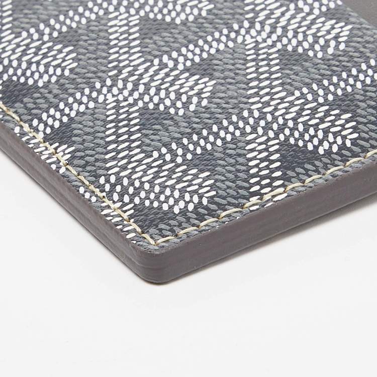 Pre Owned Goyard Grey Goyardine Coated Canvas and Leather Saint Sulpice Card Holder