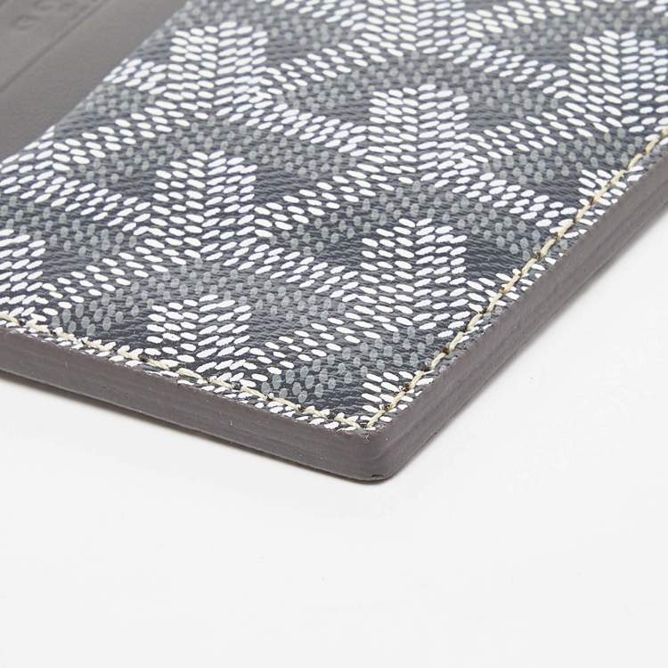 Pre Owned Goyard Grey Goyardine Coated Canvas and Leather Saint Sulpice Card Holder