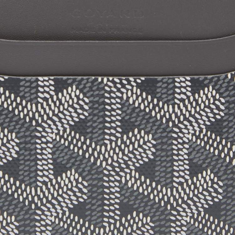 Pre Owned Goyard Grey Goyardine Coated Canvas and Leather Saint Sulpice Card Holder
