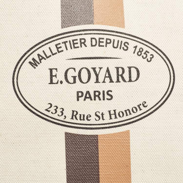 Pre Owned Goyard Off White Canvas Necessaire Organizer Pouch 