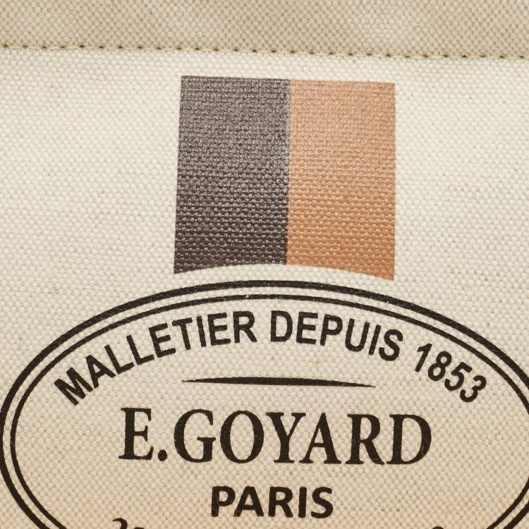 Pre Owned Goyard Off White Canvas Necessaire Organizer Pouch 