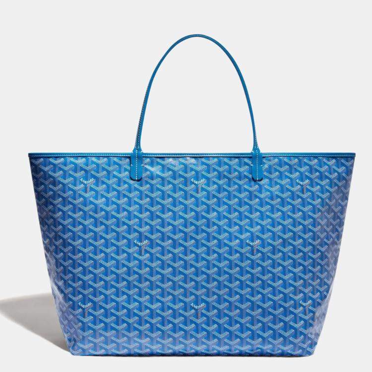 Goyard Plumet Pouch Sky Blue in Canvas/Calfskin with Palladium-tone - US