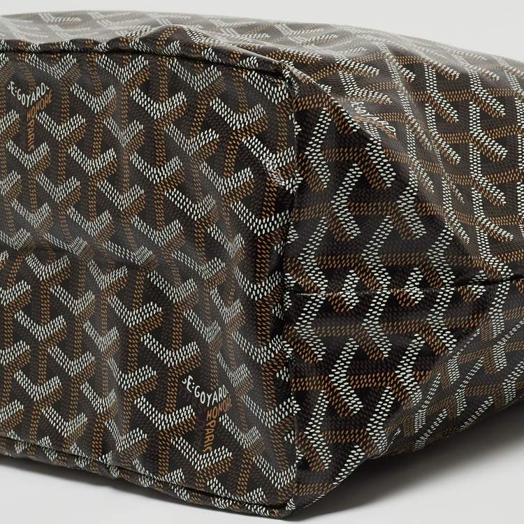 Pre Owned Goyard Brown Goyardine Coated Canvas and Leather Saint Louis PM Tote