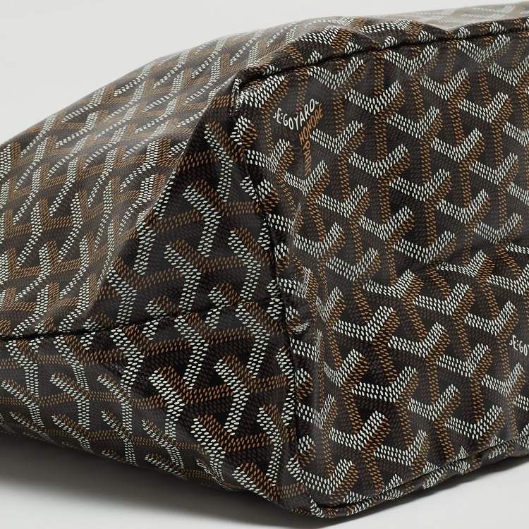 Pre Owned Goyard Brown Goyardine Coated Canvas and Leather Saint Louis PM Tote