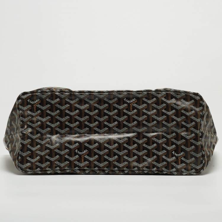 Pre Owned Goyard Brown Goyardine Coated Canvas and Leather Saint Louis PM Tote