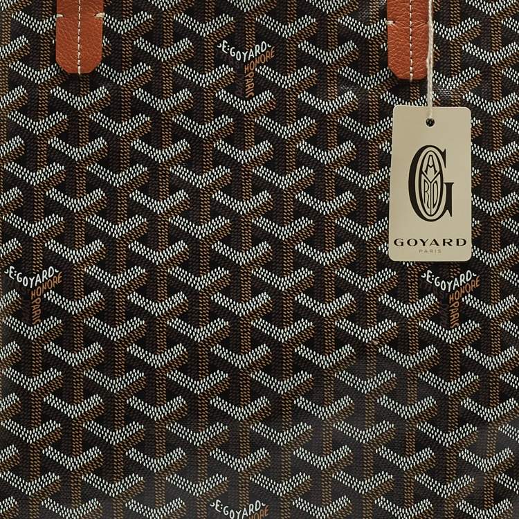Pre Owned Goyard Brown Goyardine Coated Canvas and Leather Saint Louis PM Tote