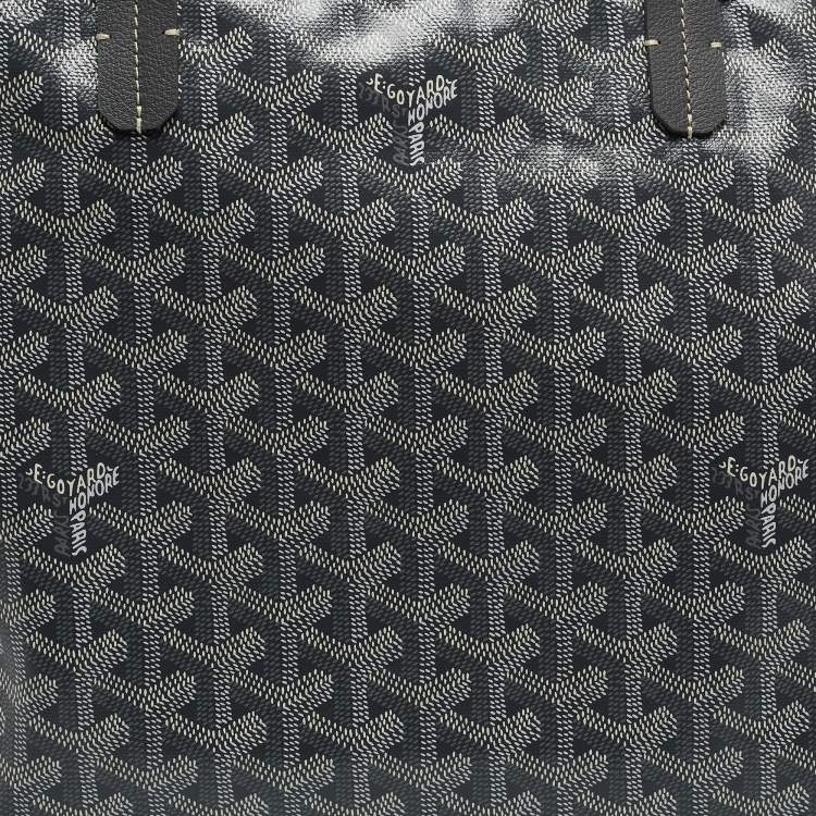 Pre Owned Goyard Grey Goyardine Coated Canvas and Leather Saint Louis PM Tote