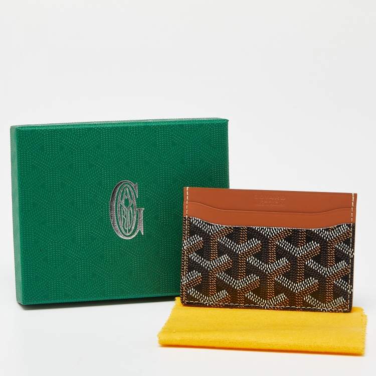 مملوكة مسبقًا Goyard Brown Goyardine Coated Canvas and Leather Saint Sulpice Card Holder