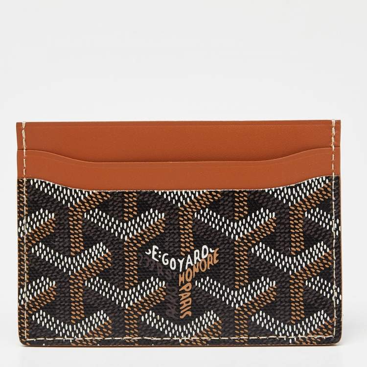 مملوكة مسبقًا Goyard Brown Goyardine Coated Canvas and Leather Saint Sulpice Card Holder