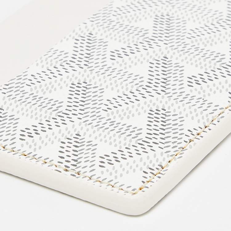 Pre Owned Goyard White Goyardine Coated Canvas and Leather Saint Sulpice Card Holder