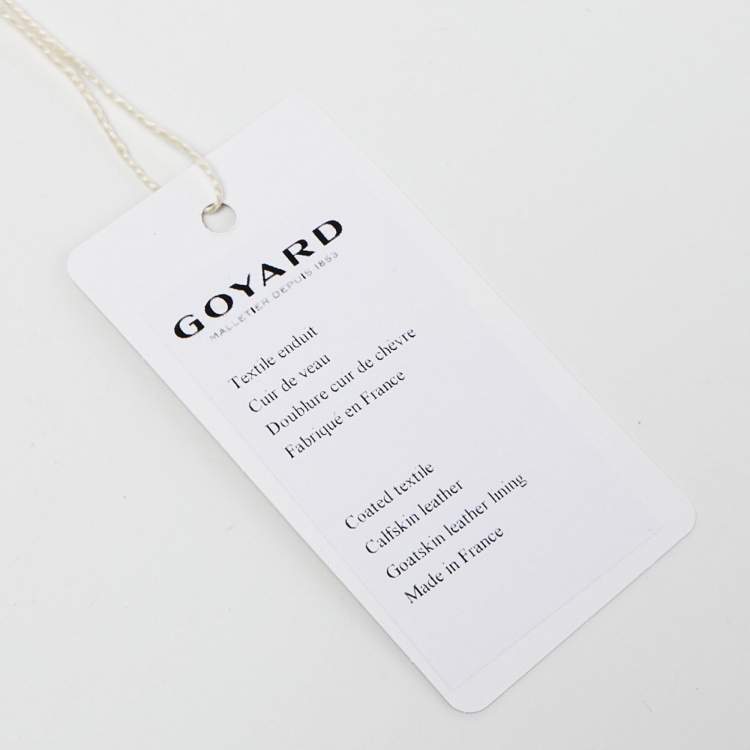 Pre Owned Goyard White Goyardine Coated Canvas and Leather Saint Sulpice Card Holder