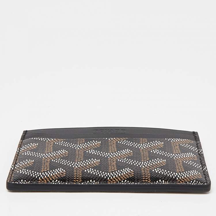 Pre Owned Goyard Brown Goyardine Coated Canvas and Leather Saint Sulpice Card Holder