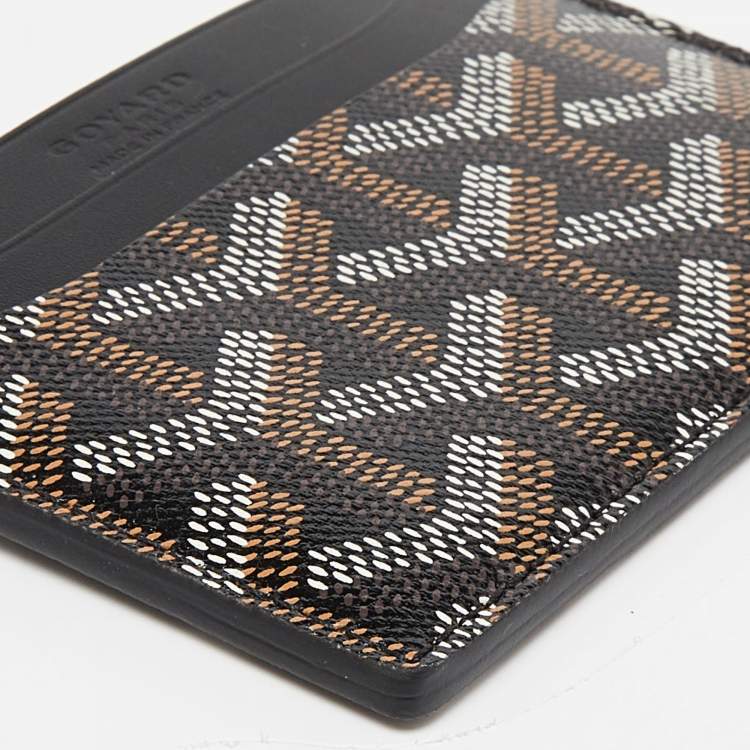 Pre Owned Goyard Brown Goyardine Coated Canvas and Leather Saint Sulpice Card Holder