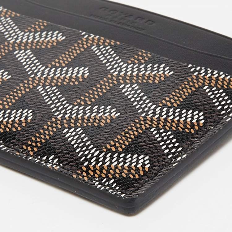 Pre Owned Goyard Brown Goyardine Coated Canvas and Leather Saint Sulpice Card Holder