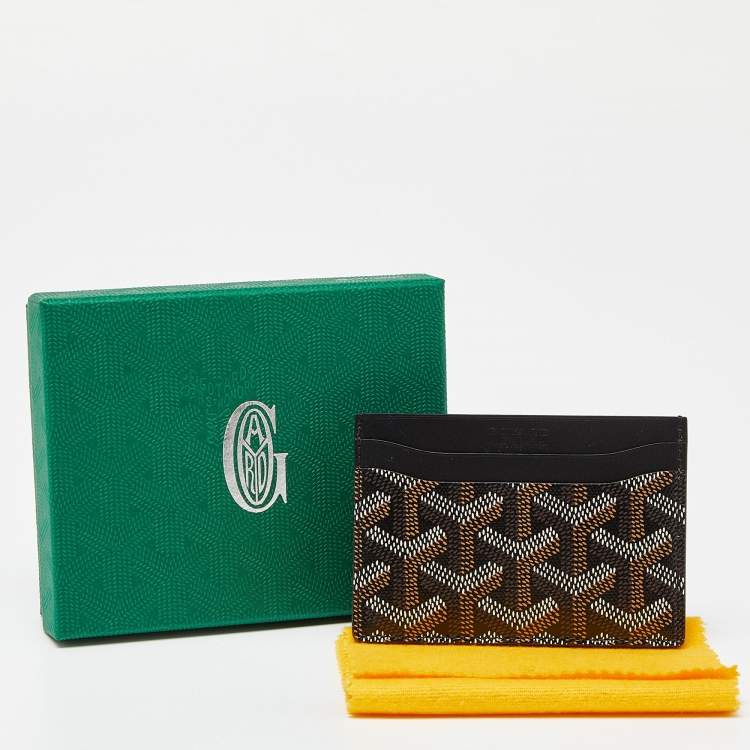 Pre Owned Goyard Brown Goyardine Coated Canvas and Leather Saint Sulpice Card Holder