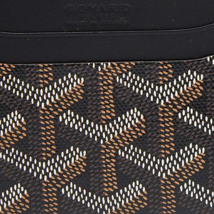Pre Owned Goyard Brown Goyardine Coated Canvas and Leather Saint Sulpice Card Holder