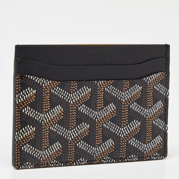 Pre Owned Goyard Brown Goyardine Coated Canvas and Leather Saint Sulpice Card Holder