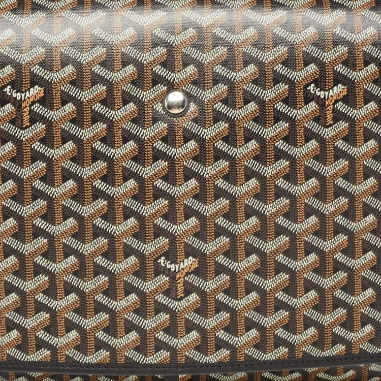 Pre Owned Goyard Black Goyardine Coated Canvas Capetien Messenger Bag