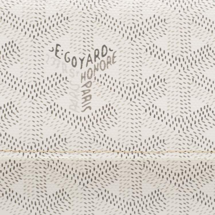 Pre Owned Goyard White Goyardine Coated Canvas Varenne Continental Wallet