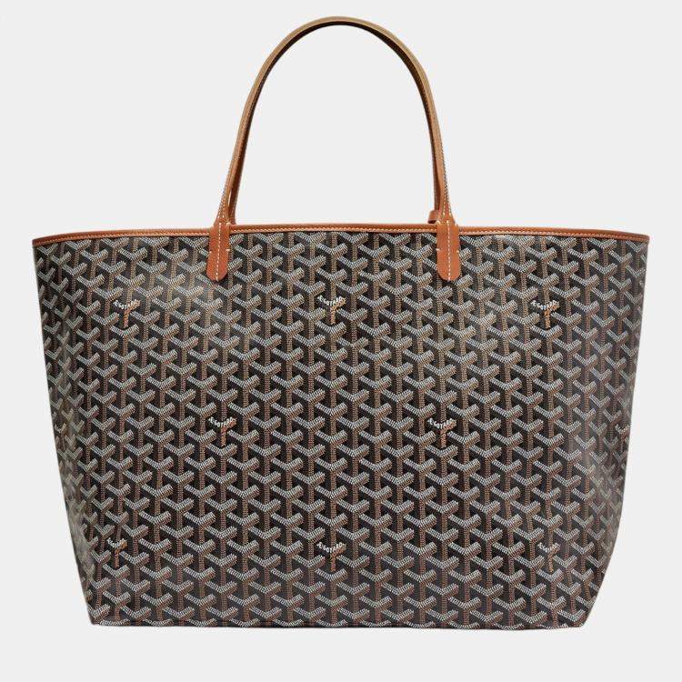 Goyard Black Tan Goyardine Coated Canvas and Leather Saint Louis GM Tote Goyard TLC