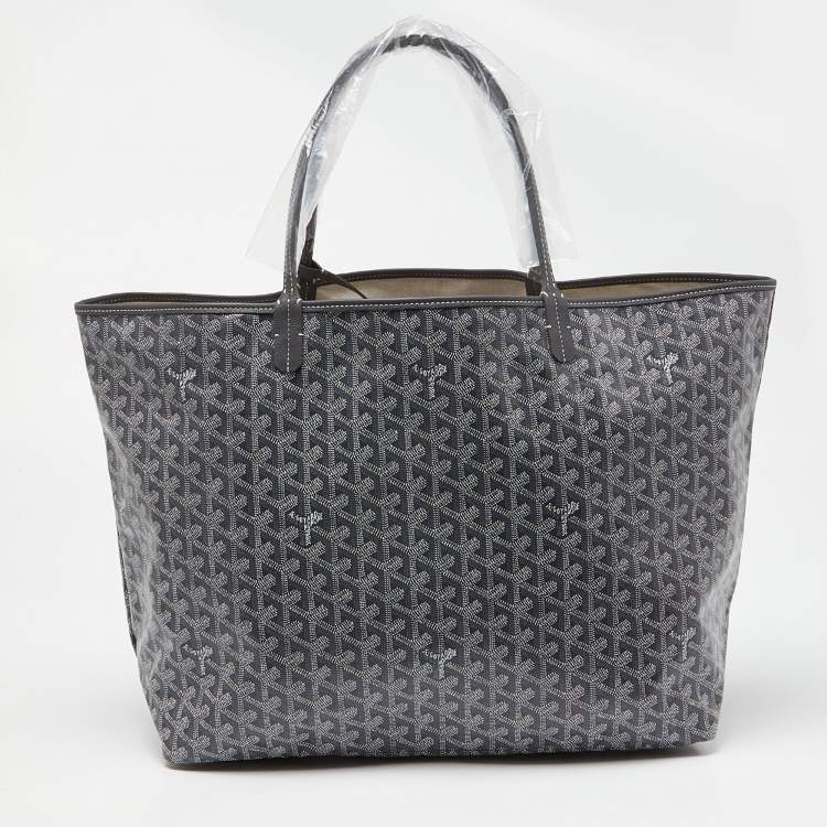 Pre Owned Goyard Grey Goyardine Coated Canvas and Leather Saint Louis GM Tote