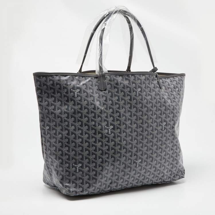 Pre Owned Goyard Grey Goyardine Coated Canvas and Leather Saint Louis GM Tote