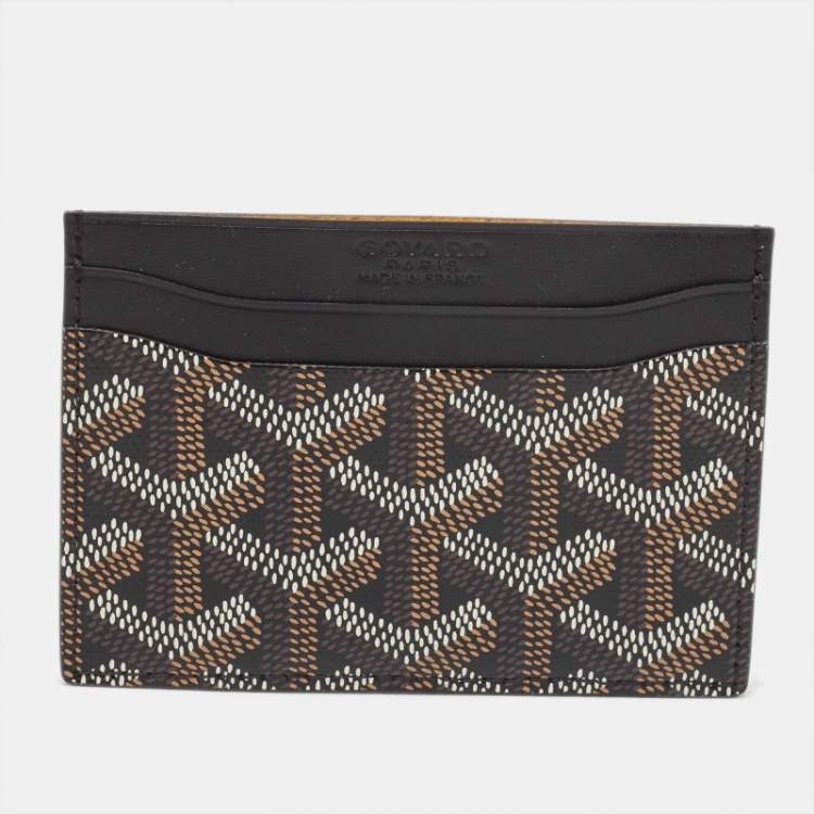 مملوكة مسبقًا Goyard Black Goyardine Coated Canvas and Leather Saint Sulpice Card Holder