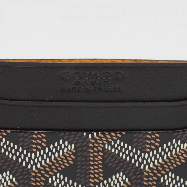 مملوكة مسبقًا Goyard Black Goyardine Coated Canvas and Leather Saint Sulpice Card Holder