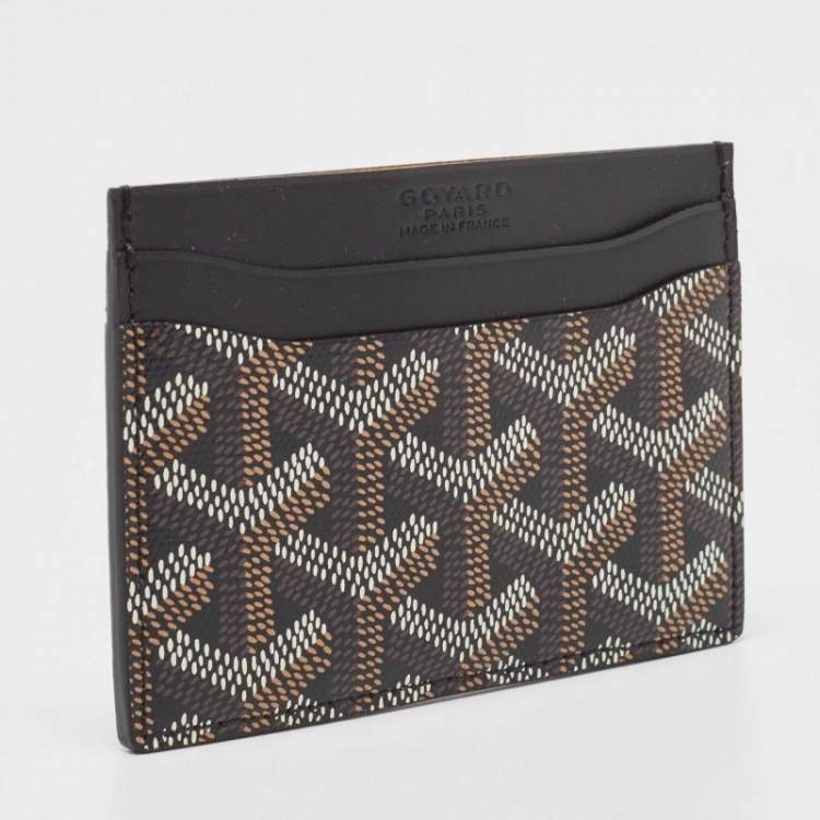 مملوكة مسبقًا Goyard Black Goyardine Coated Canvas and Leather Saint Sulpice Card Holder