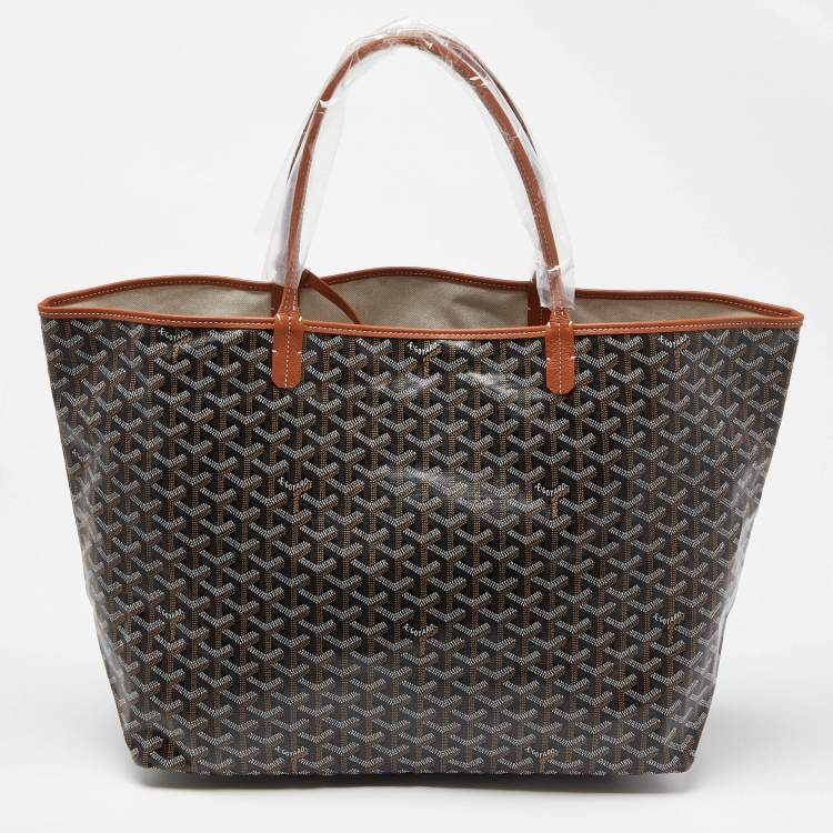 Pre Owned Goyard Brown Goyardine Coated Canvas and Leather Saint Louis GM Tote