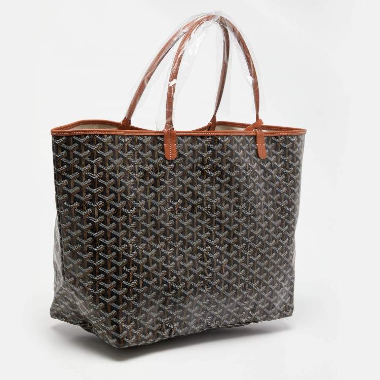 Pre Owned Goyard Brown Goyardine Coated Canvas and Leather Saint Louis GM Tote
