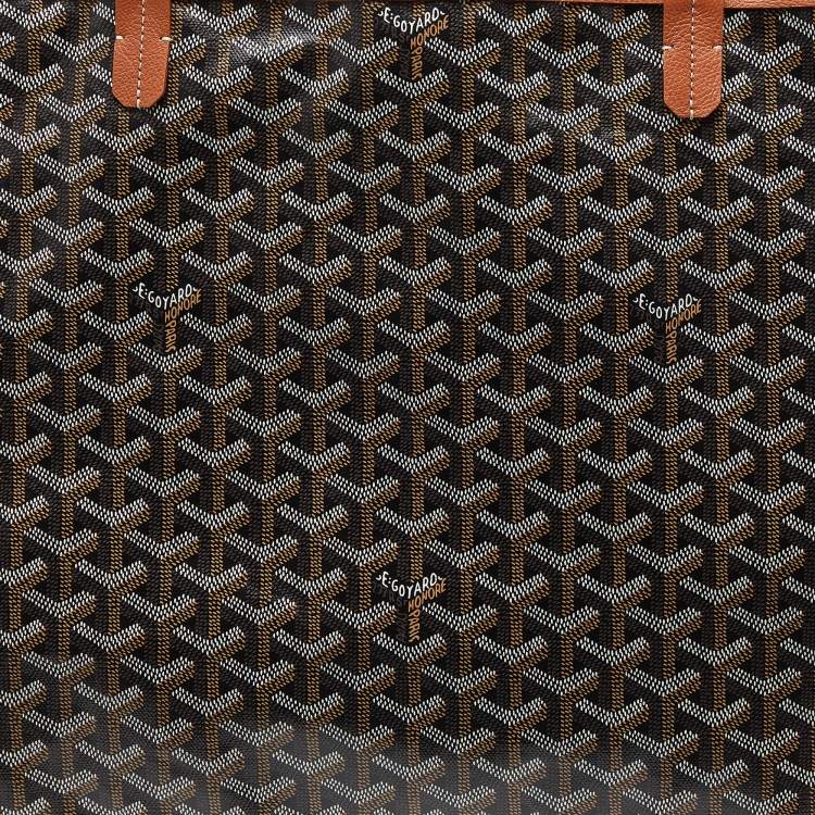Pre Owned Goyard Brown Goyardine Coated Canvas and Leather Saint Louis GM Tote