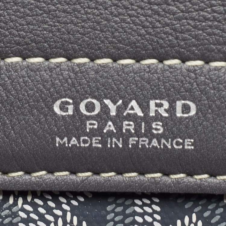 Pre Owned Goyard Grey Goyardine Coated Canvas and Leather Goyard Rouette PM Bag