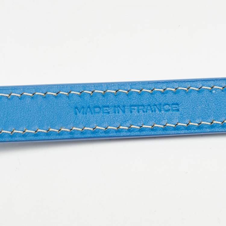 Pre Owned Goyard Blue Goyardine Coated Canvas and Leather Edmond Dog Leash