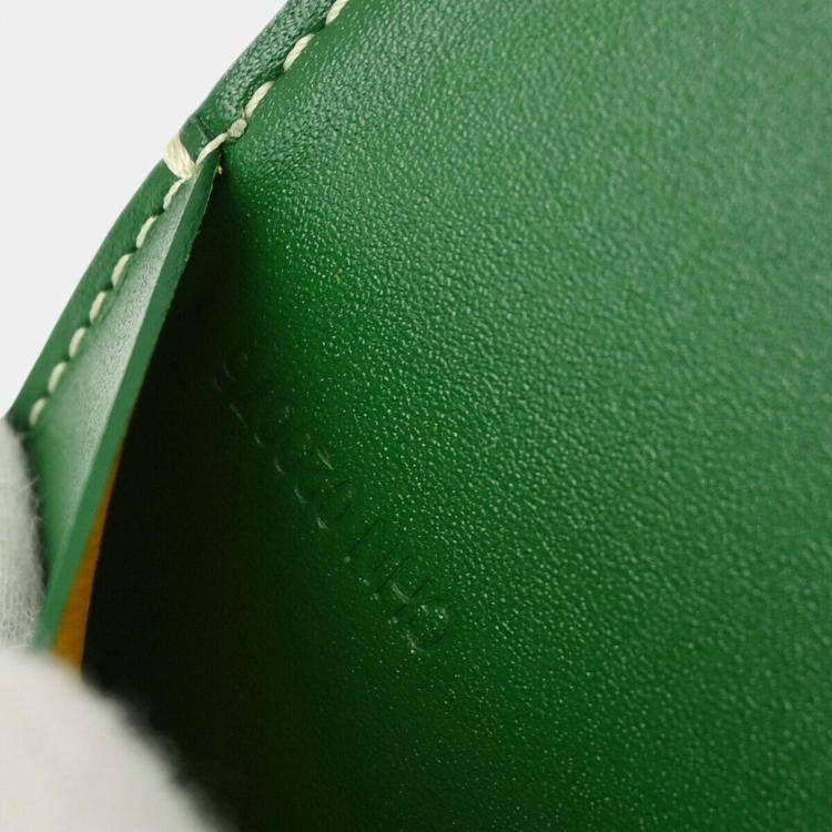 Pre Owned Goyard Castiglione Note Book Cover Green