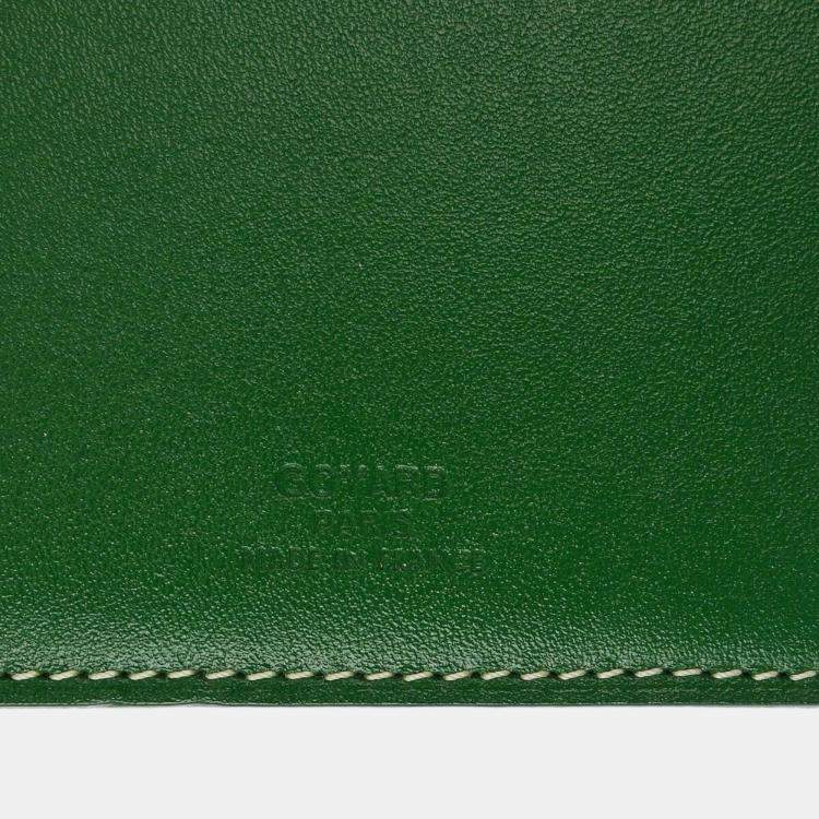 Pre Owned Goyard Castiglione Note Book Cover Green