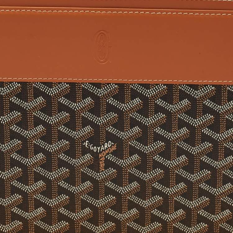 Pre Owned Goyard Brown Goyardine Coated Canvas and Leather Document Case